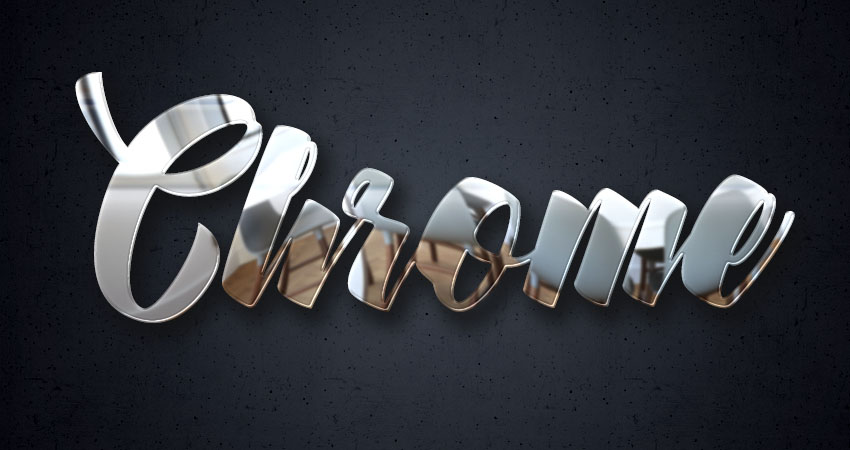 Cách tạo hiệu ứng chữ Chrome trong Adobe Photoshop