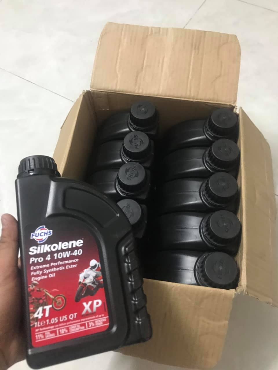 Fuchs Silkolene Pro 4 10W40 - Xe số và tay côn